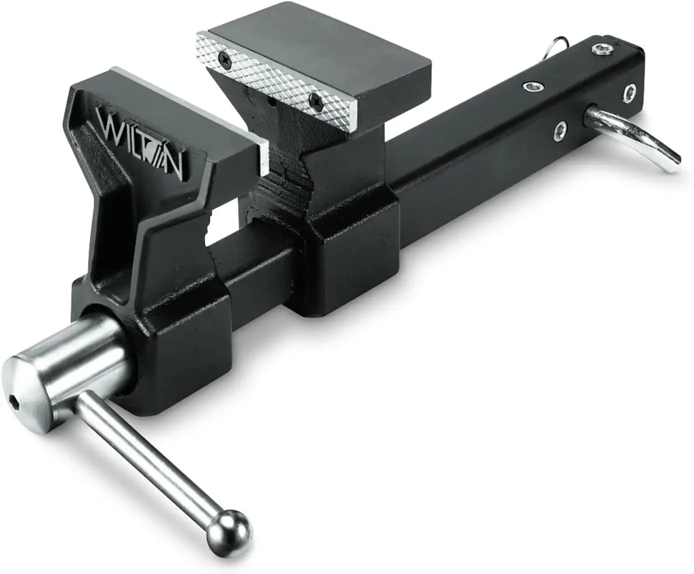 

5-дюймовые универсальные тиски для бездорожья, максимальное раскрытие 6 дюймов, зев 4 дюйма, крепление на стол/прицеп с фиксатором