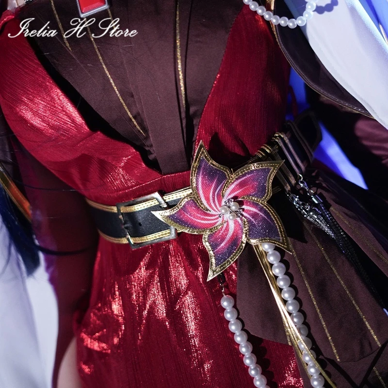 Irelia H Honkai: 스타 레일 Acheron 코스프레 의상 게임 Raiden Bosenmori Mei 섹시한 빨간 드레스 할로윈 의상 여성