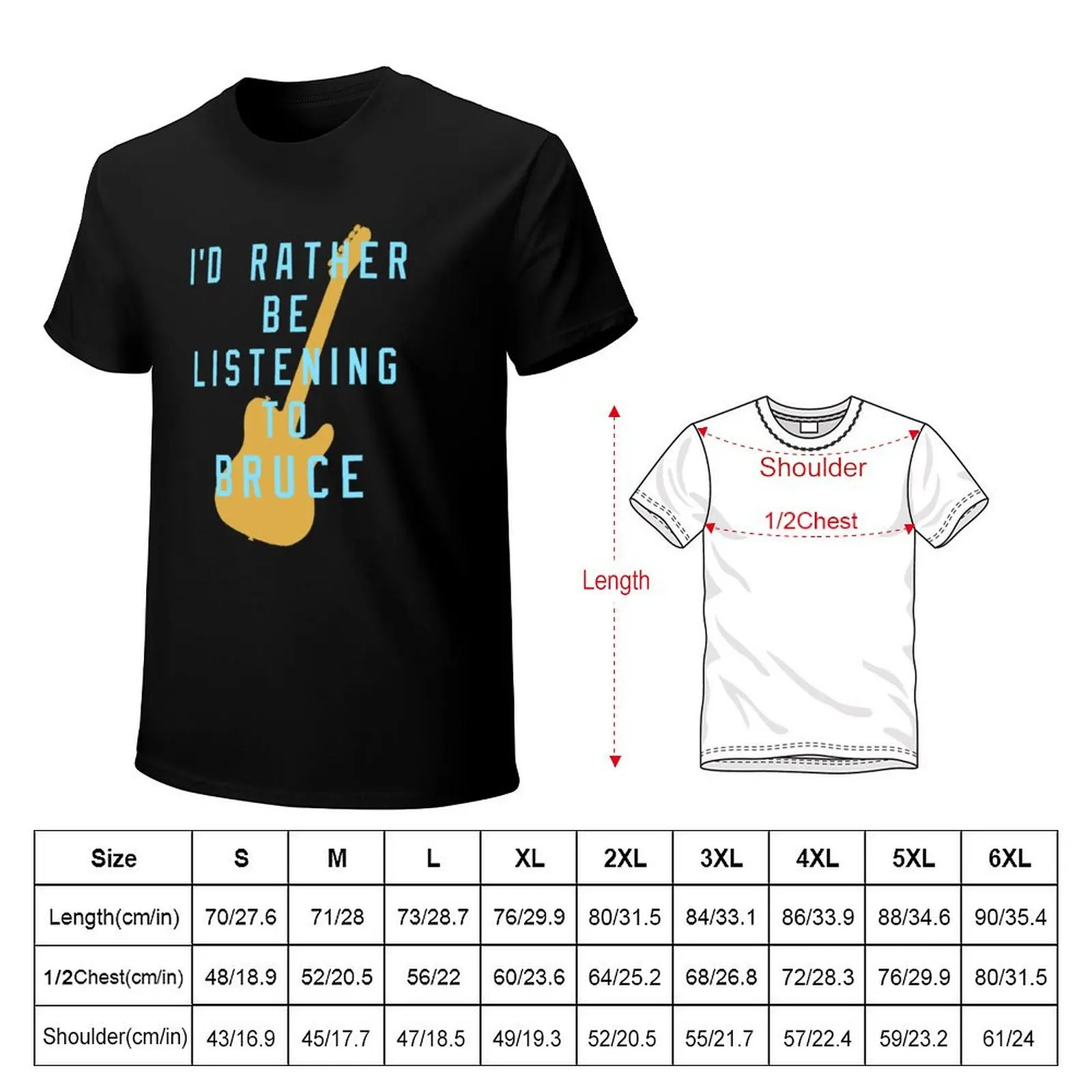I_d Rather Be Listening to Bruce Fitted Scoop T-Shirt man t shirt luxury T-Shirt