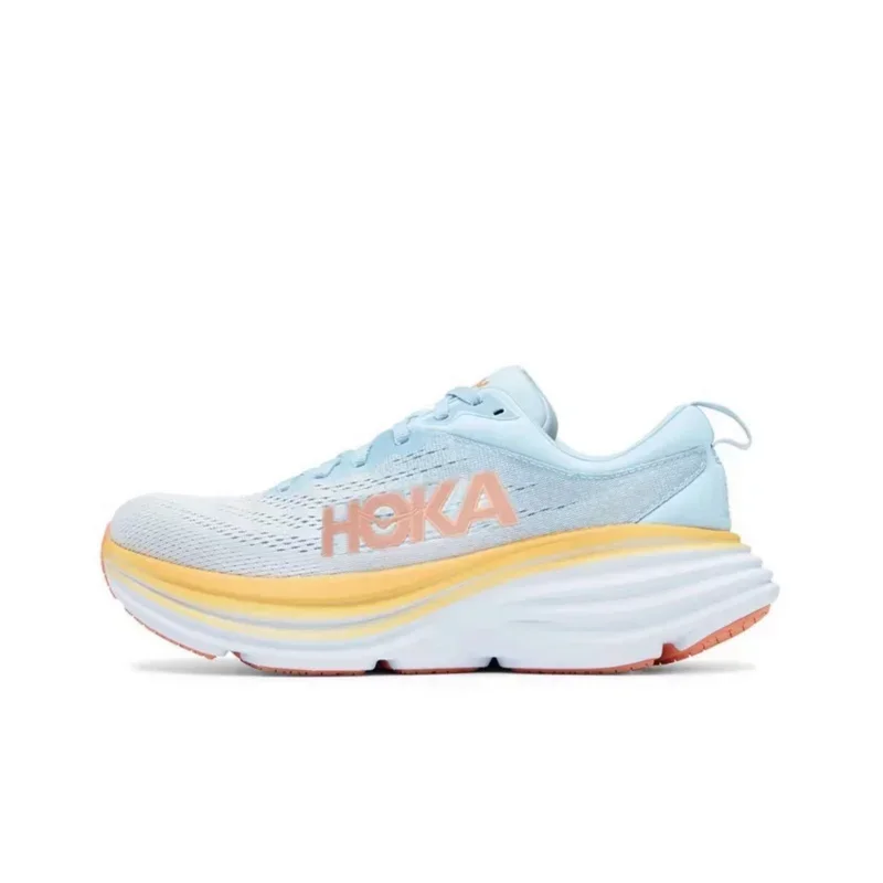 أحذية Hoka OneOne Bondi 8 الرياضية الخارجية للجري قابلة للتنفس ومضادة للانزلاق ومبطنة على الطرق أحذية رياضية للرجال والنساء