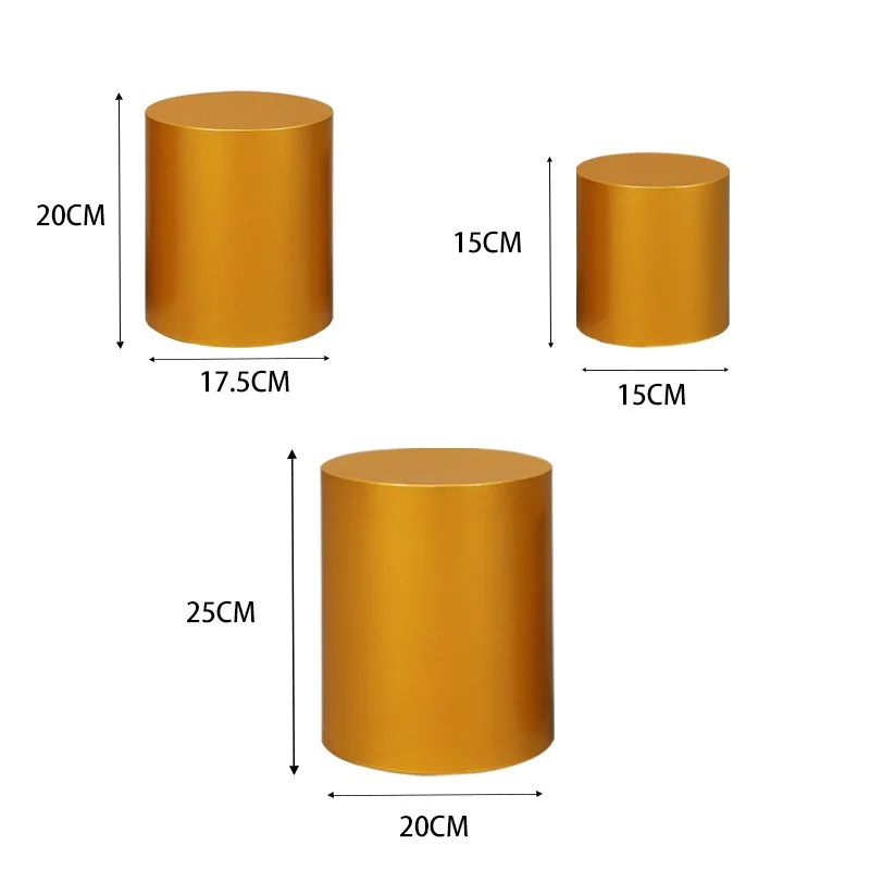 3Pcs Dessert Pedestals Cylinder Plinth Pillars Cake Stand, Festival Cylinder Pedestal, Round Pedestals for Anniversary Birthday
