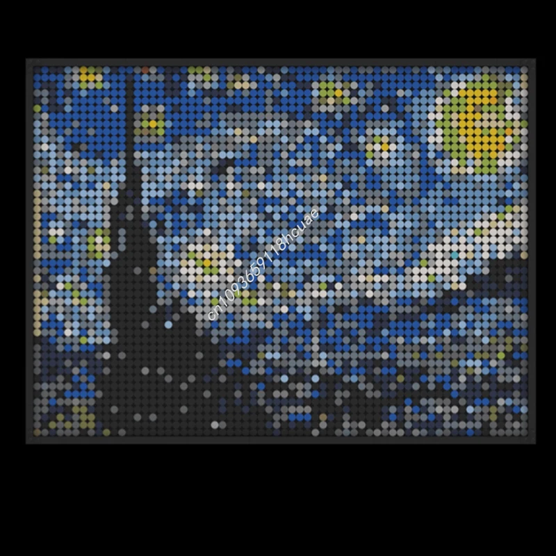 

3559pcs MOC Vincent Van Goghes The Starry Night nan Model Building blocks Kids Birthday Architecture Brick toys Christmas gifts