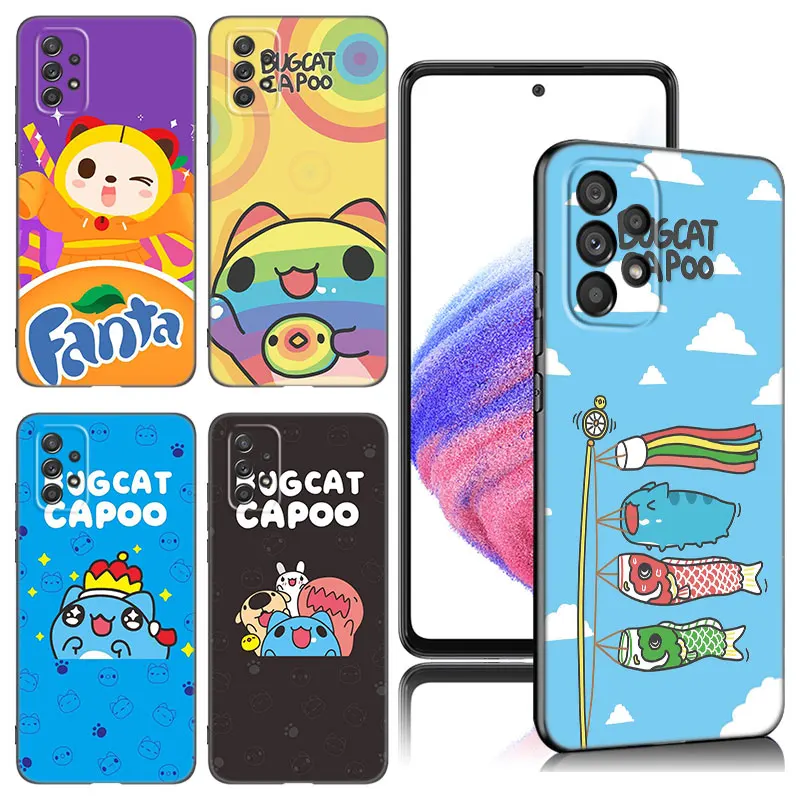 BugCat Capoo Animal Case For Samsung A13 A22 A24 A32 4G A14 A23 A25 A34 A52S A53 A54 A73 5G A11 A12 A31 A33 A50 A51 A70 A71 A72