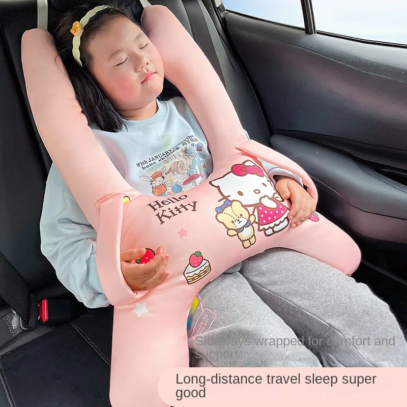 

HelloKitty Children's Car Sleeping Artifact Child Car Pillow Rear Anti-stranglehold Seat Belt Fixed Sleeping Pillow Neck Pillow