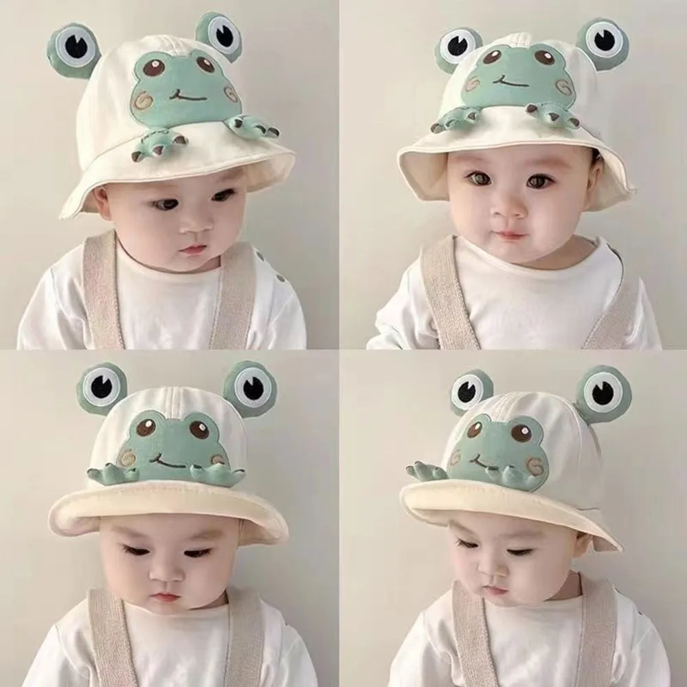 

Cartoon Frog Shape Hat for 1-2 Years Old Boys Girls Outdoor Fisherman Sunshade Cap