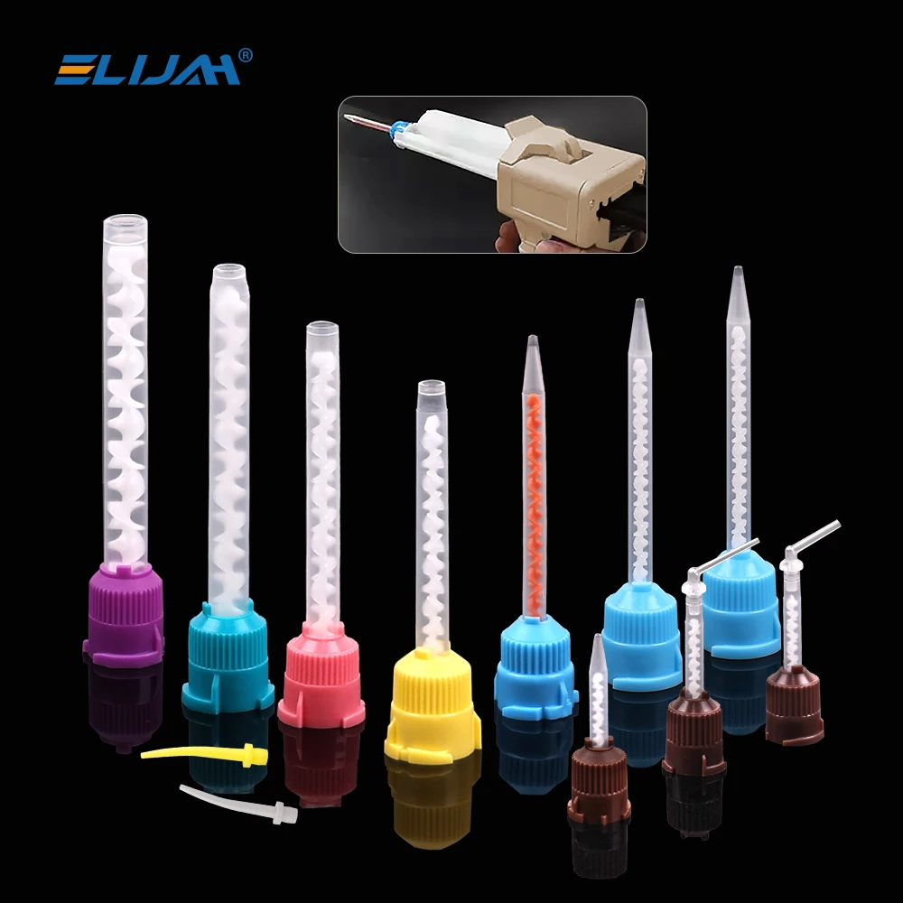 50pcs/Bag Dental Mixing Tips Impression Materials Denspay Lab Denture Disposable Color Tubes Disposable Mixed Head