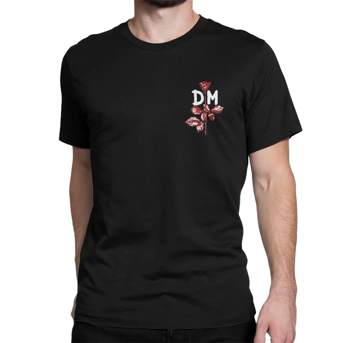 DM Rose Electronic Enjoy The Silence T-Shirt Men Women Depeches Mode Vintage 100% Cotton Tees T Shirts Plus Size Tops