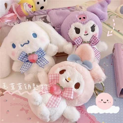 Kawaii Sanrio Mymelody Kuromi Cinnamoroll плюшевая кукла брелок Подвеска школьная сумка Украшение для девочек Рождественский подарок мебель для дома