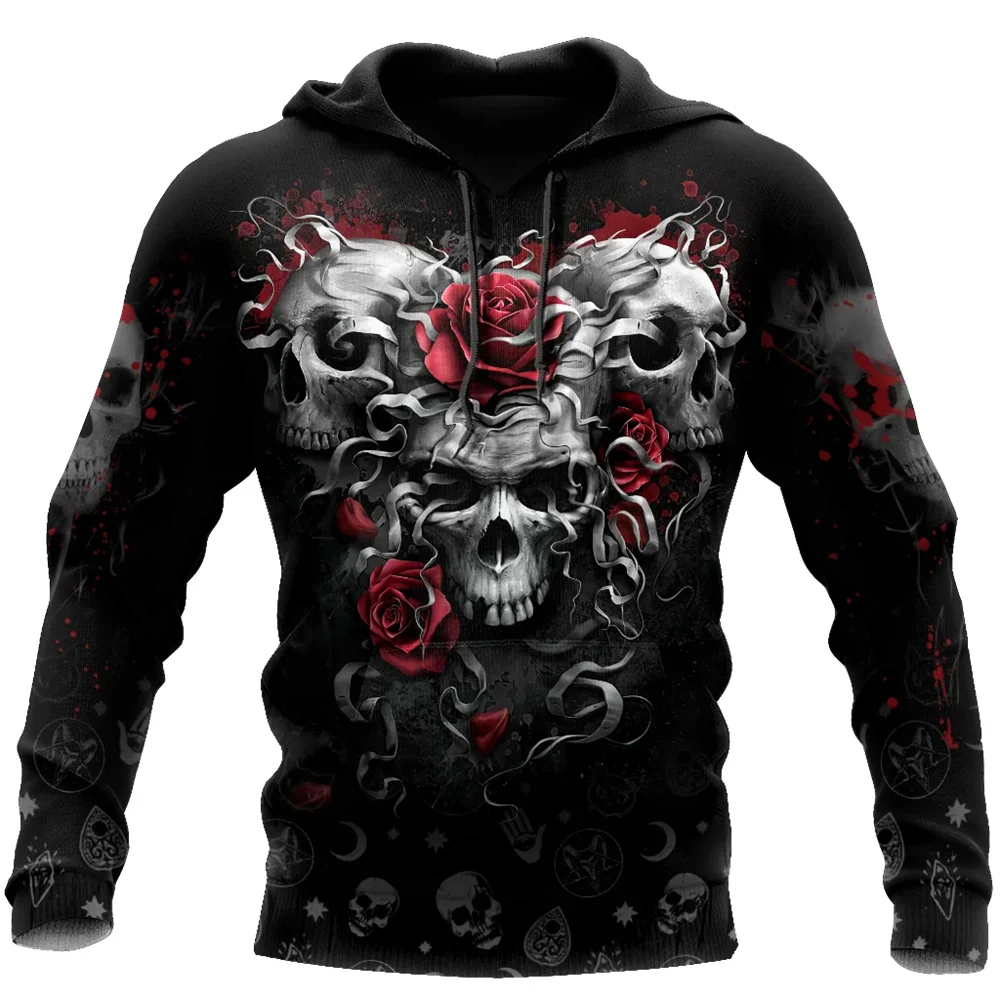 Men\'s and women\'s hooded sweatshirts,horror skull 3D digital printed street clothing,zip sport Harajuku jacket,Autumn and winter