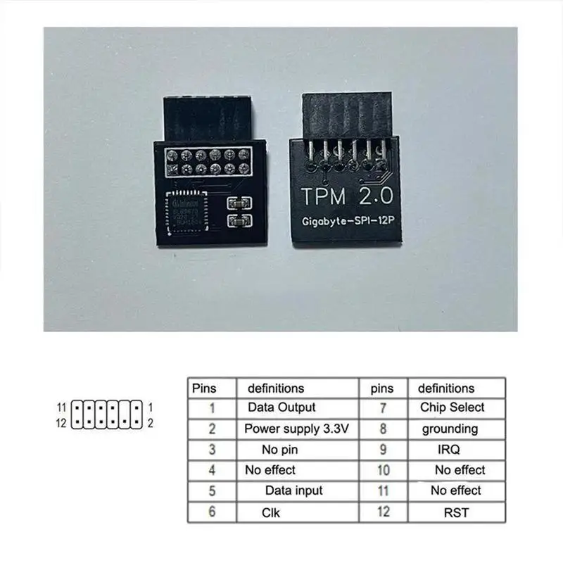 TPM 2.0 Modul Verschlüsselung Sicherheitsmodul Remote-Karte unterstützt 12 14 18 20 Pin für ASUS/MSI/GIGABYTE Multi-Marken-Motherboard – Detail 35
