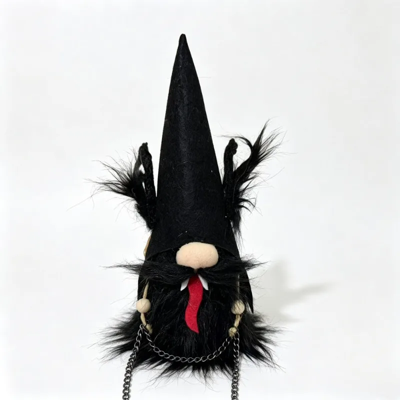 Black Faceless Vampire Gnome Statue, Halloween Ghost Festival Desktop Ornament