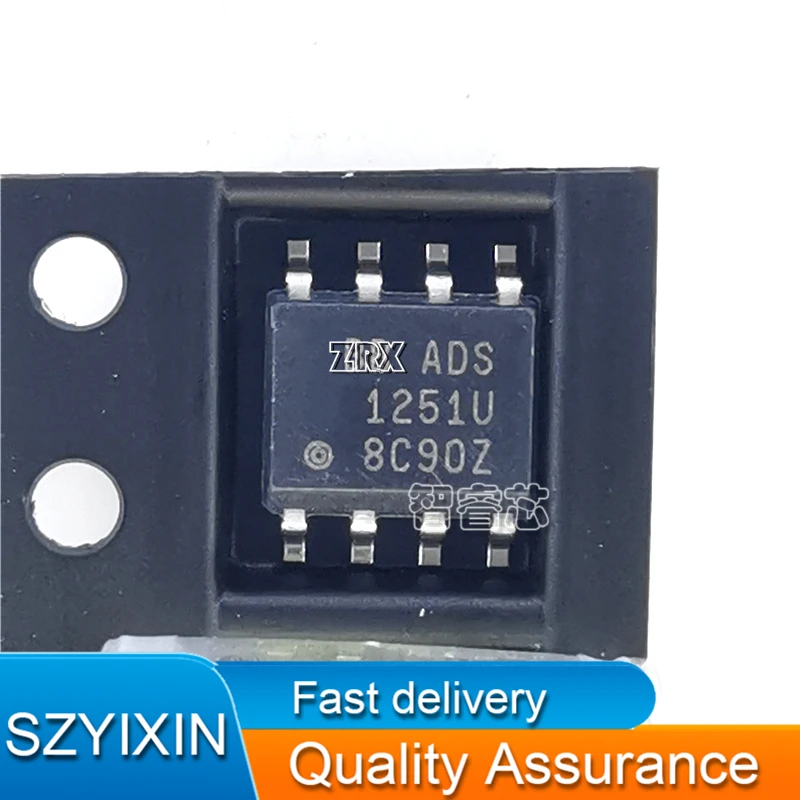 5Pcs/Lot New Original ADS1251 ADS1251U SOP-8 24-bit 20kHz Low Power Analog-to-Digital Converter  In Stock