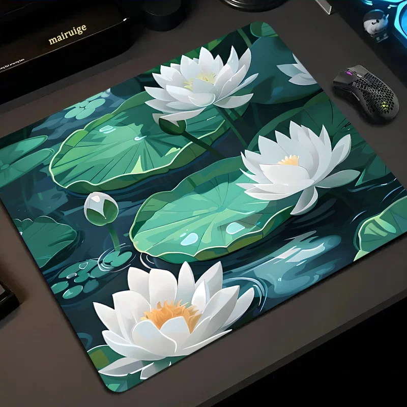 Mouse Pad XXS Table pad Lotus Water Lily Computer mat Games Room Decoration Large Table Desk accessories Waterproof Expansionpad