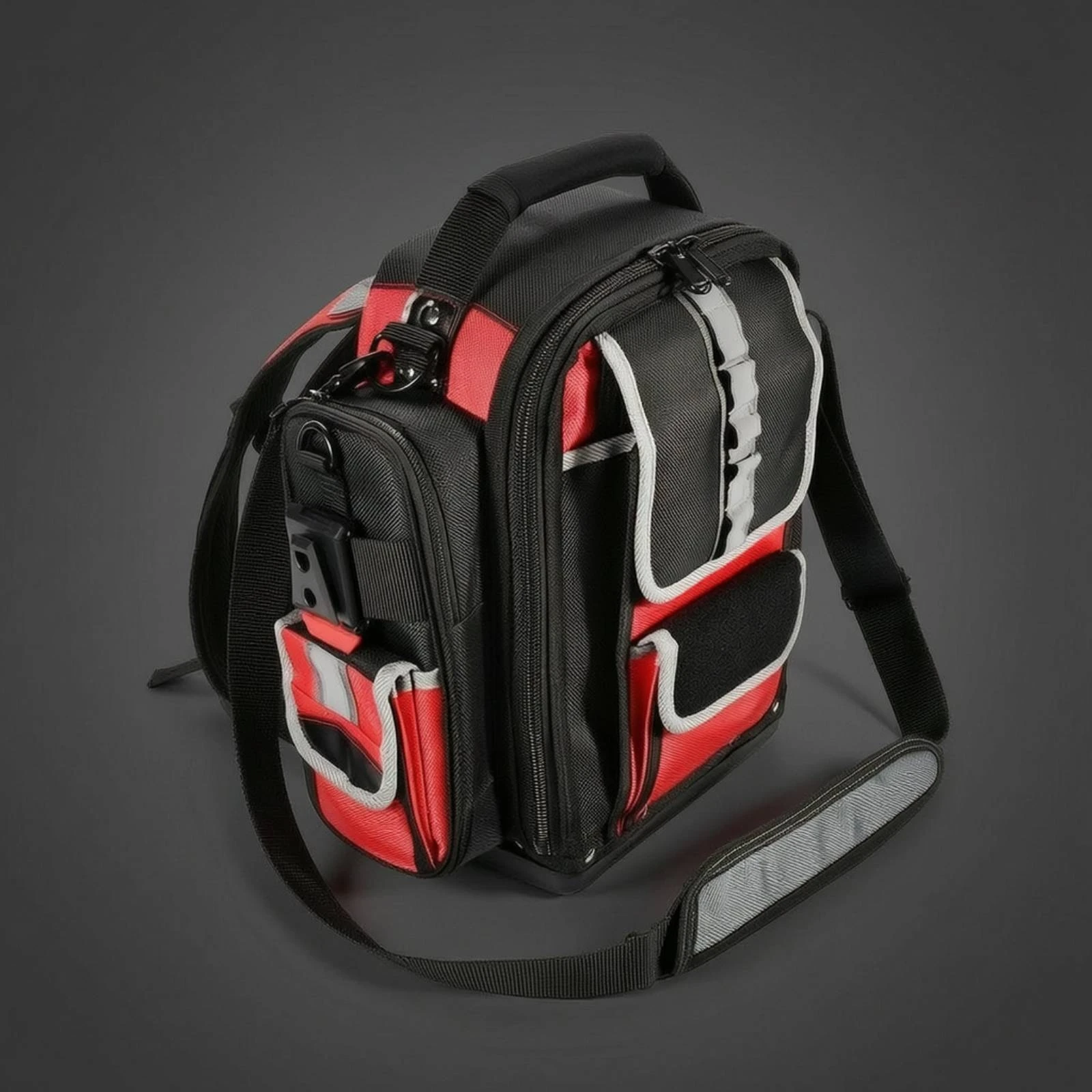 Tool Backpack Heavy-Duty Backpack with Tool Compartments Bag Sturdy Comfortable for Electricians, Job Sites