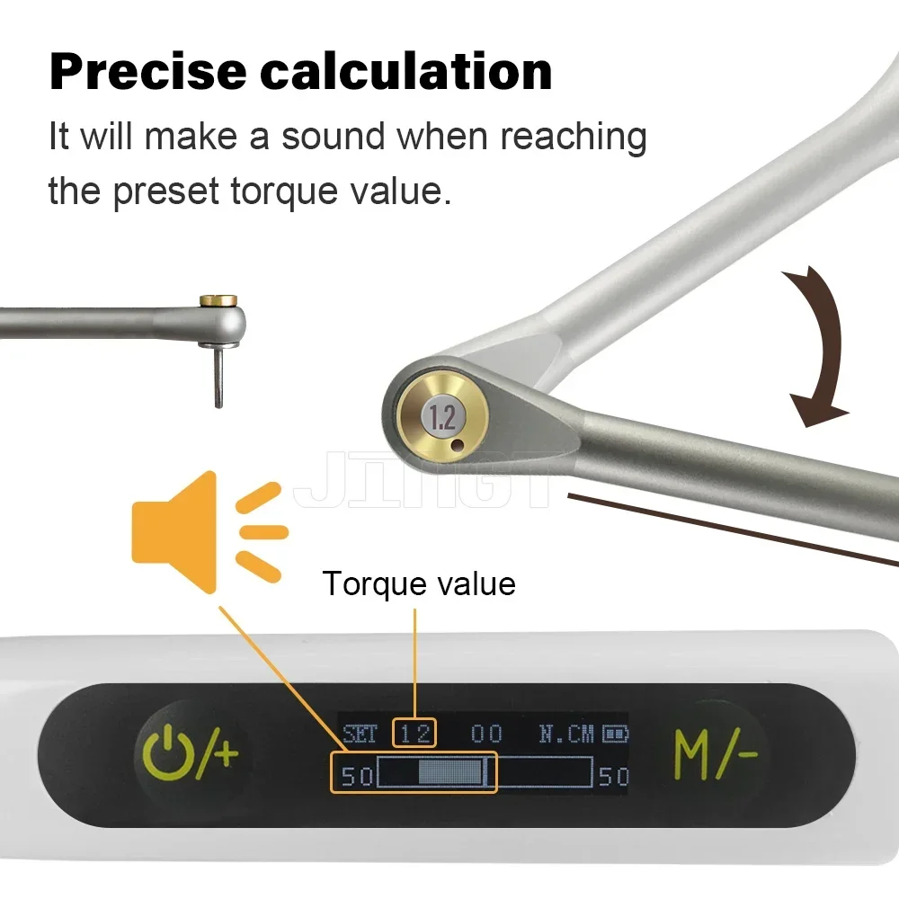 16pcs oral Implant Torque Wrench Screwdriver Set - Electronic Upgrade Version for Universal Restorative Dental Equipment