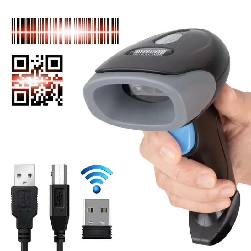 New Long Range QR Code Scanner Made in China High Quality QR Reader Inventory 2D Wireless USB Bluetooth Barcode Scanner