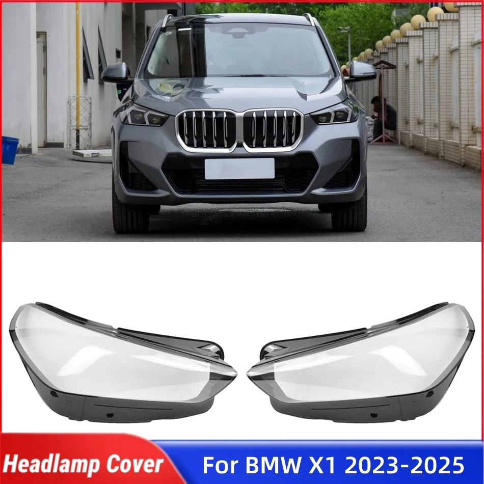 

For BMW X1 2023 2024 2025 Vehicle Accessories Shade Headlight Headlamp Cover Lens Car Front Headlight Lens Cover Lights Shell