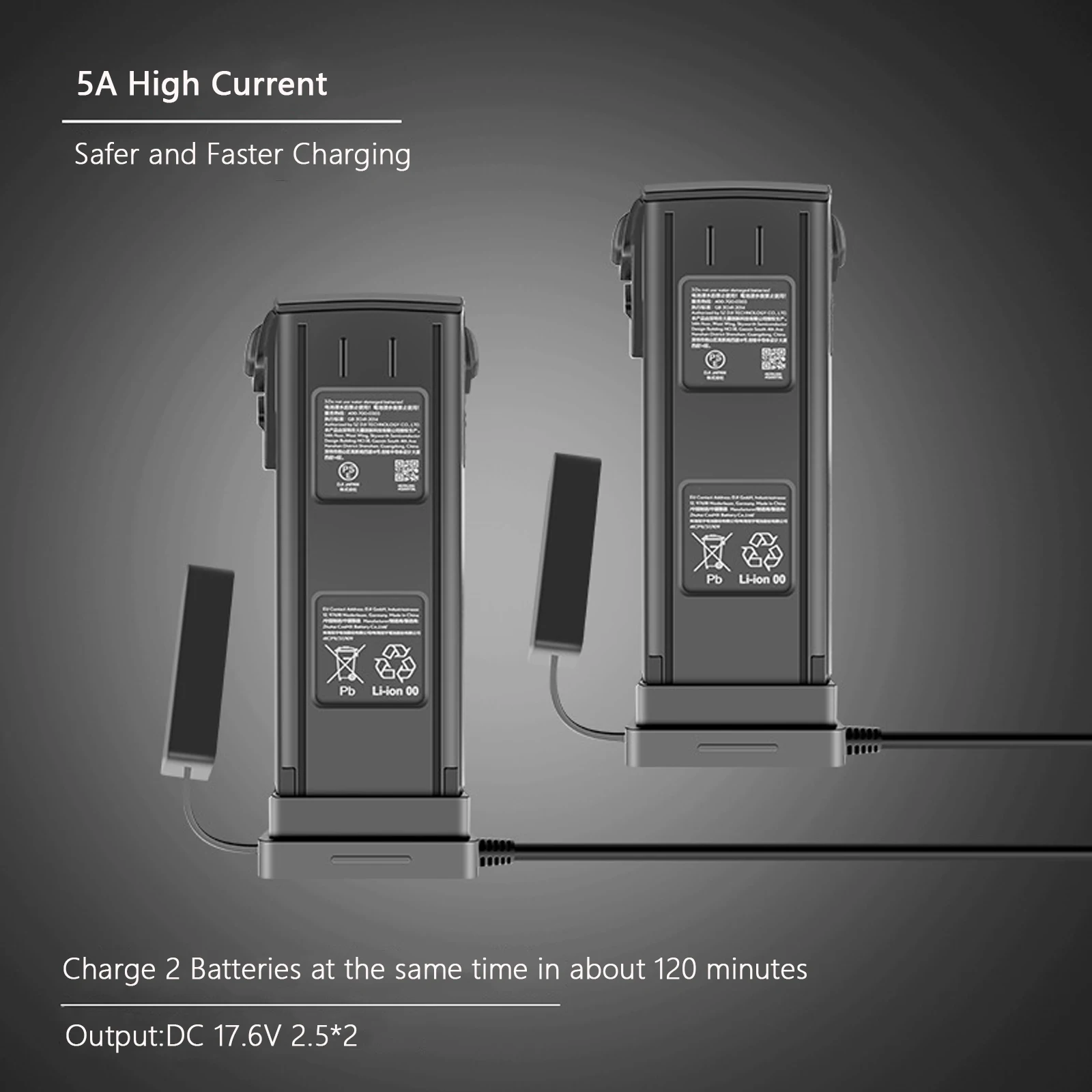 Digital Display Car Charger for DJI Mavic 3 Drone Battery Remote Control Vehicle Charger Portable Intelligent Charging Hub Parts