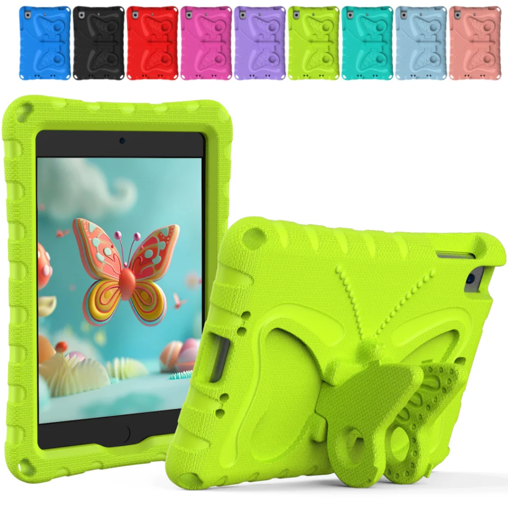 EVA Kids Cute Case for iPad mini 5 4 3 2 1 7.9 inch A1432 A1538 A2124 Cartoon 3D Stand Butterfly Kids Shockproof Tablet Cover