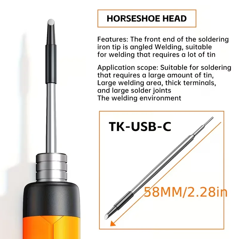 Ersatz-Lötspitzen-Set der TK-Serie in verschiedenen Ausführungen für tragbare USB-Lötstationen zur Reparatur von Elektronik – Detail 5