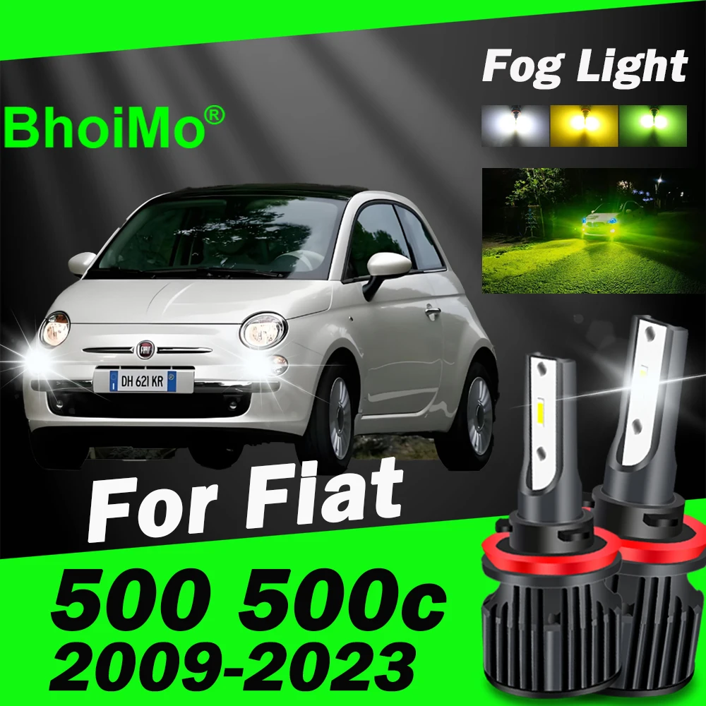 

BhoiMo Front Fog Light Lamp For Fiat 500 500c 2009 - 2023 Led Bulb 2010 2011 2012 2013 2014 2015 2016 2017 2018 2019 2020 2021