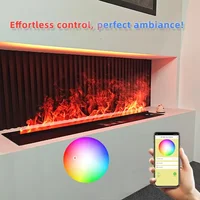 Cheminée électrique à vapeur d'eau atomisée, personnalisable, pour décoration de salon, support TV, humidificateur, effet de flamme 3D, vapeur, brouillard, vapeur d'eau, pour intérieur. 2