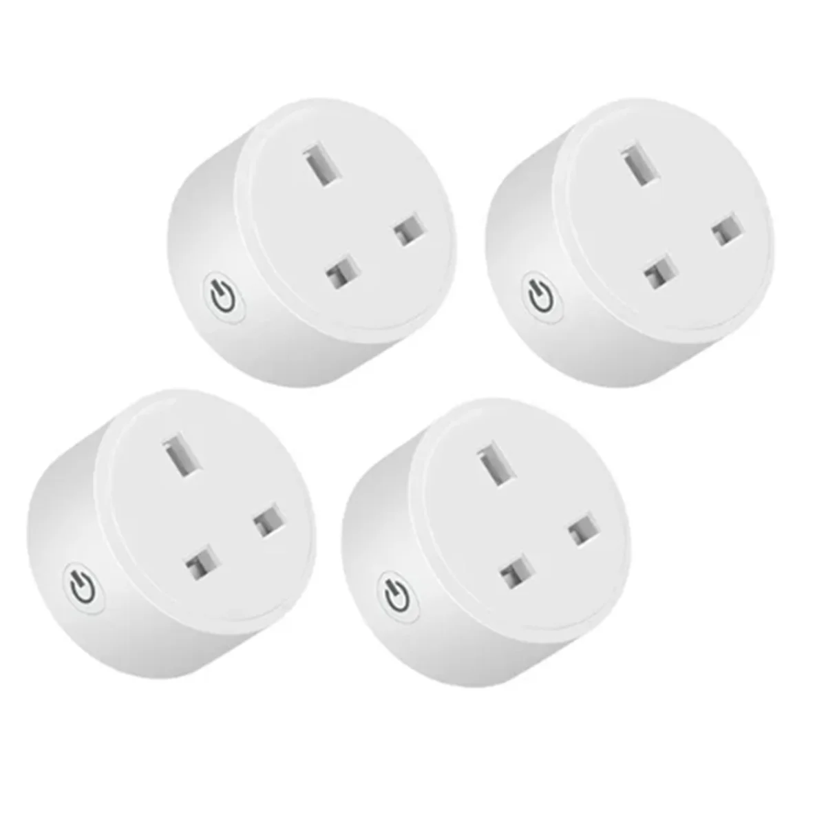 Enchufe inteligente Tuya Zigbee de 4 piezas, Monitor de energía para el hogar, toma de corriente, Control de voz, Alexa, sincronización, bricolaje, Reino Unido, 16A