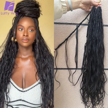 Pre-Loop Häkeln Boho Locs Flechten Haar mit Körper welle Menschenhaar Locken knoten lose Boho Locs Zöpfe Haar mit menschlichen lockigen Enden