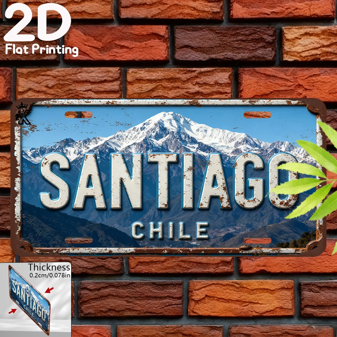 2D Flat, [] 2D Flat Print, 1pc Vintage Aluminum Plaque, Decorative Plaque and Ornament (6