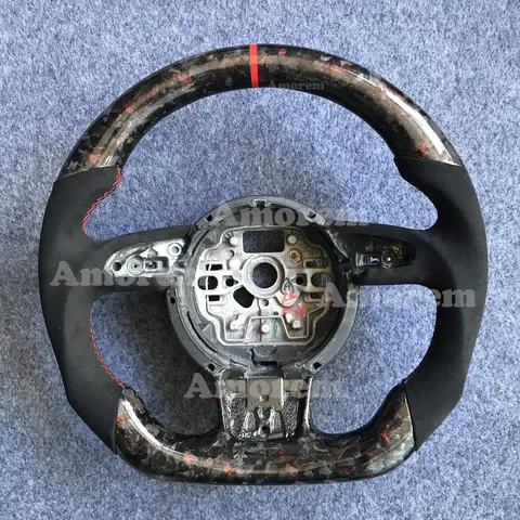 Customised Carbon Fiber Steering Wheel For Audi A6 C7 4G A7 S6 S7