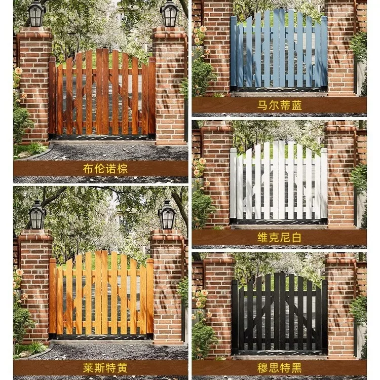 Antiseptic wood small yard fence door villa courtyard outdoor wooden door outdoor garden entry vegetable garden door fence