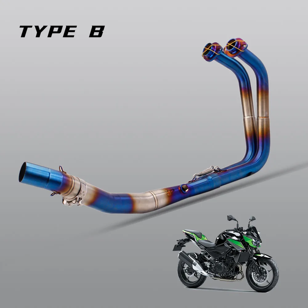 For Ninja400 Z400 Full System 51mm Motorcycle Middle Front Link Pipe Slip-on Exhaust Ninja Z 400 Connect 51MM Muffler