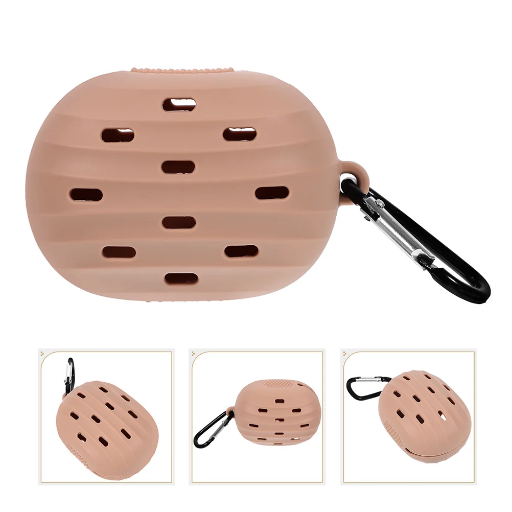 Caja de almacenamiento para esponjas de maquillaje, estuche de silicona para esponjas de polvo, soporte de viaje portátil para esponja de maquillaje, organizador compacto a prueba de polvo, 2 uds.