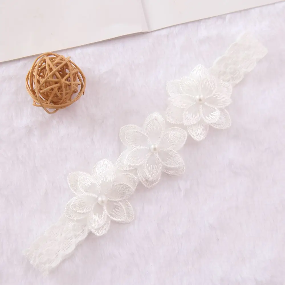 Baby-Stirnband Koreanische Neugeborenen-Blumen-Stirnbänder Baby-Mädchen Haaraccessoires DIY Schmuck Kinder Fotografie-Requisiten – Detail 9