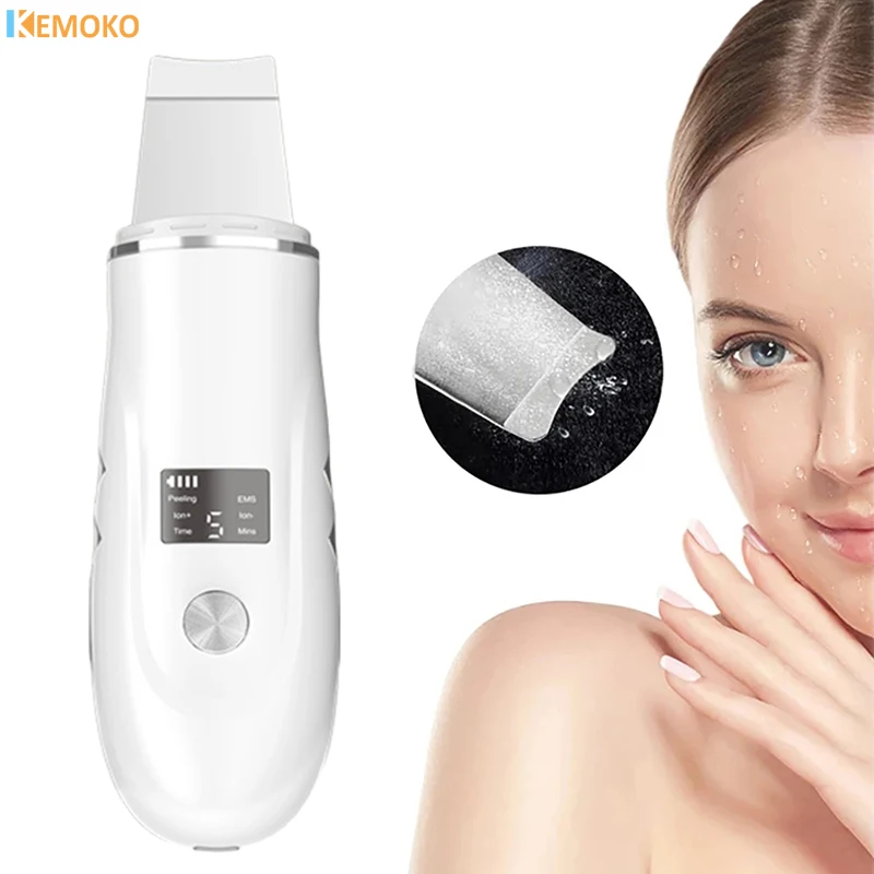 

Ultrasonic Facial Skin Scrubber Peeling Remover Blackhead Facial Shovel Deep Cleaning Removal Pore Face Acne EMS Lifting Care