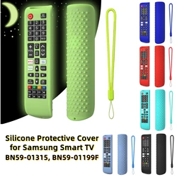 Silicone Protective Cover Anti-Slip Remote Case Shockproof TV Remote Control Case for Samsung Smart TV Remote BN59-01315A/01199F