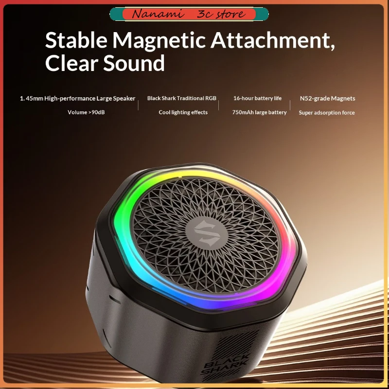 

Черная акула Bluetooth аудио магнитный беспроводной водонепроницаемый TWS стерео режим подставка для телефона магнитный динамик спортивный для iPhone 17