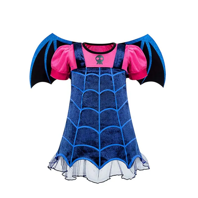 Vampirina Cosplay Dress for Kid Girl Princess Clothes Charms Dress Up Christmas Halloween Costume Children Carnival Party Outfit