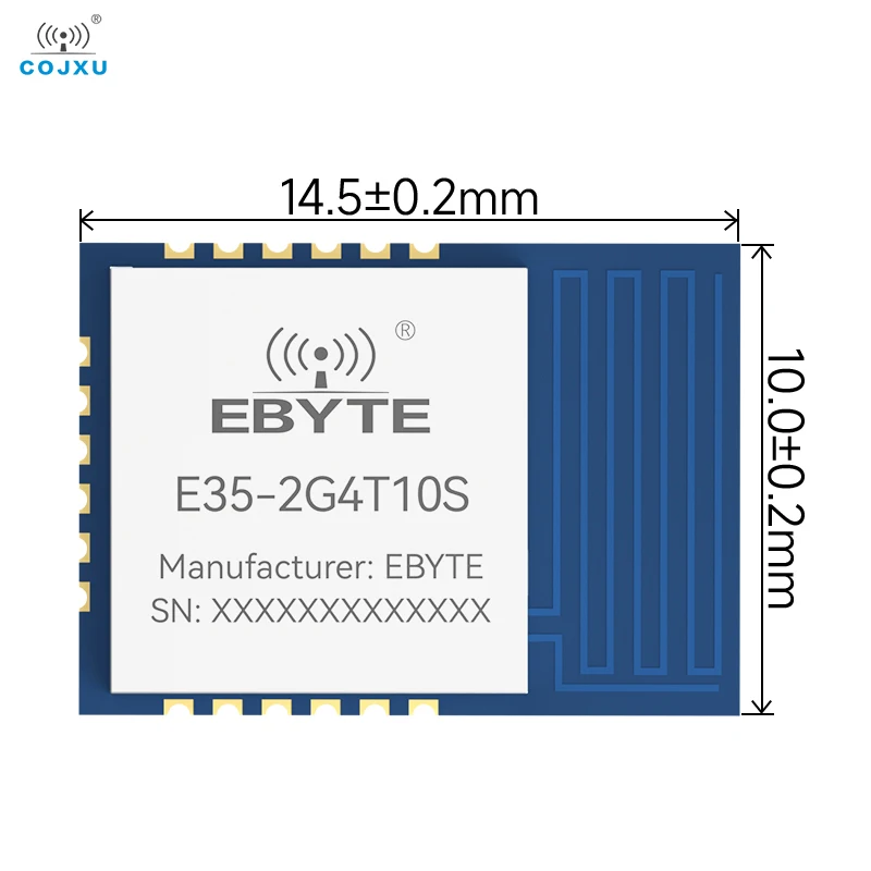 TLSR8208 2.4G Serial Port Transparent Transmission Module COJXU E35-2G4T10S Low Power Long Distance Air Rate 250K-2M UART  PCB