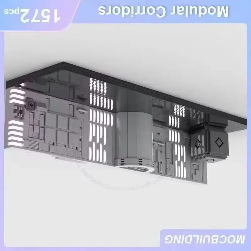 

Space UCS Modular Corridors MOC Building Blocks Model DIY Assemble Bricks Display Creative Educational Xmas Toys Gifts 1572PCS