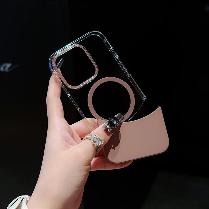 Fashion Magnetic Dual Color Detachable Phone Case For iPhone 15 14 Plus 15 13 12 Pro Max Large Window Shock-Absorbing Back Cover - Image 4