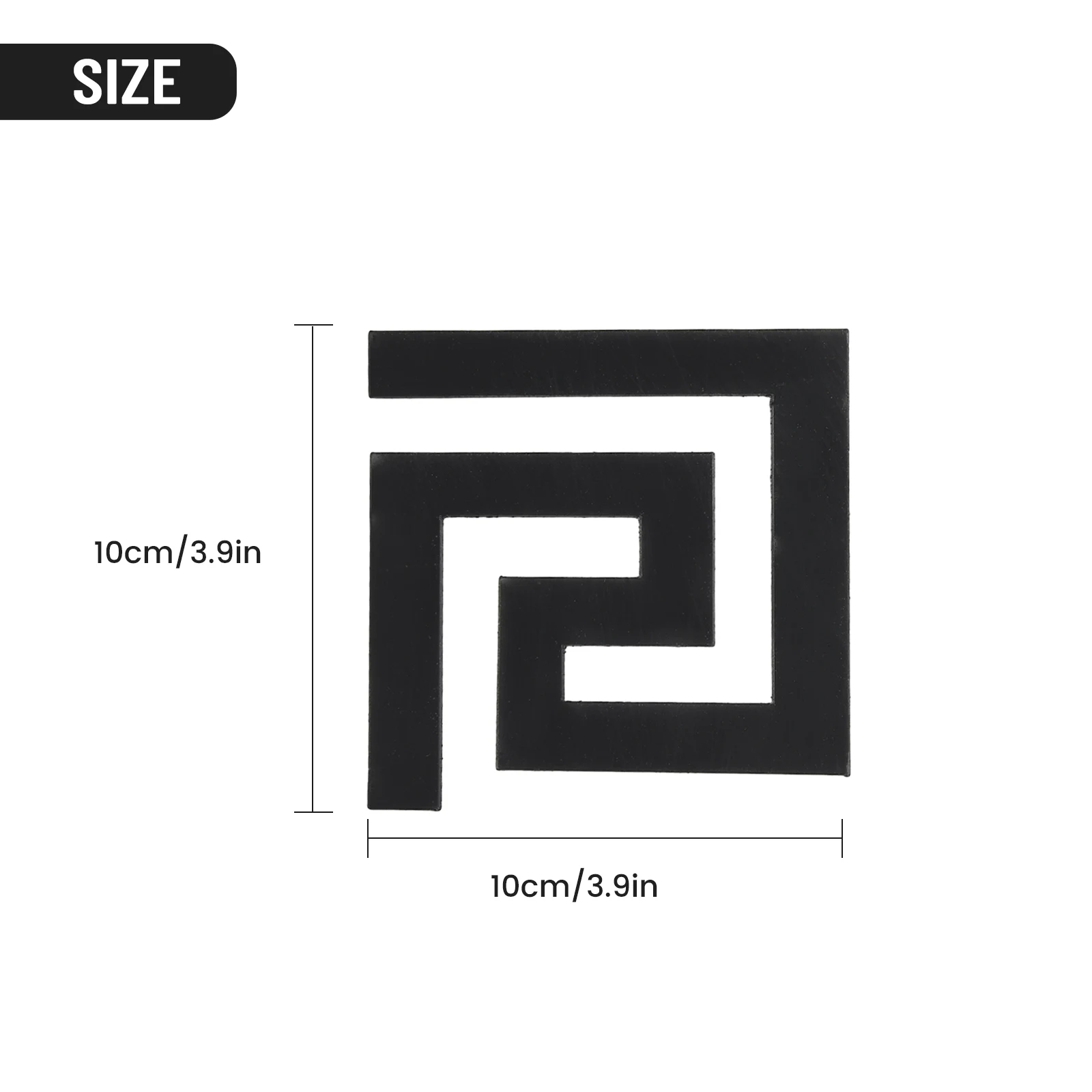 Multi functional 10pcs Acrylic Mirror Waist Line Building Border Edge Strip Wall Sticker for Versatile Decoration