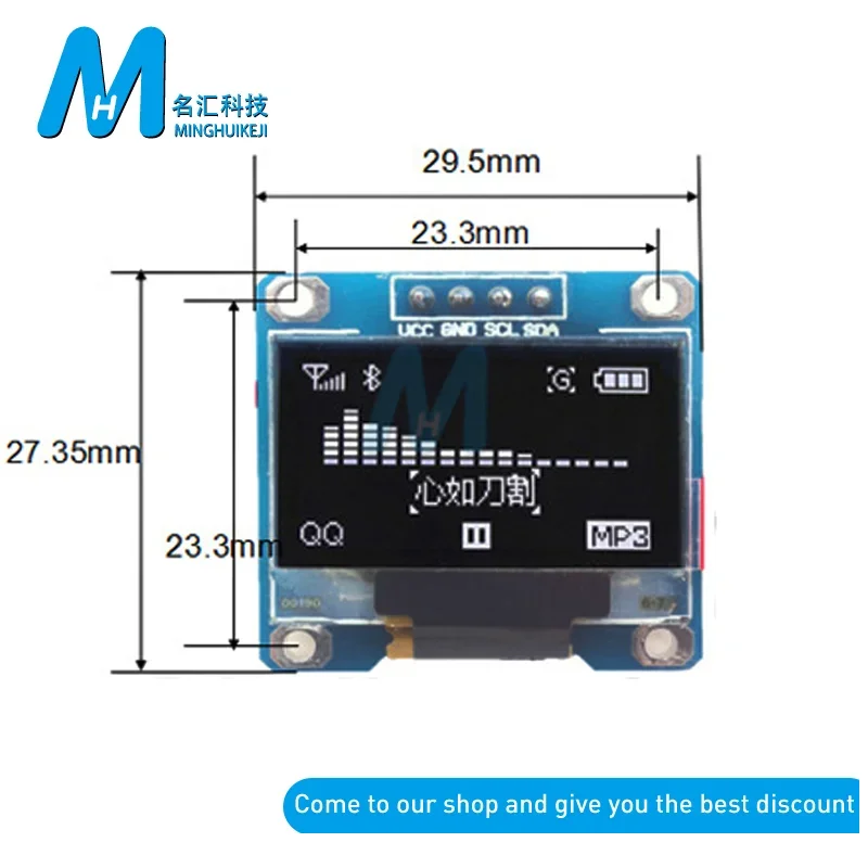 

Original 0.96 inch oled IIC Serial White /Blue/Yellow and Blue/OLED Display Module 128X64 I2C SSD1306 12864 LCD Screen Board