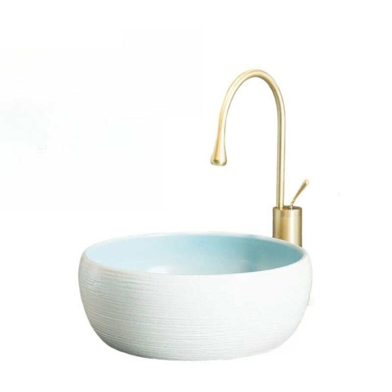 

Умывальник круглого стола Керамический умывальник на балконе Бытовой умывальник для ванной комнаты