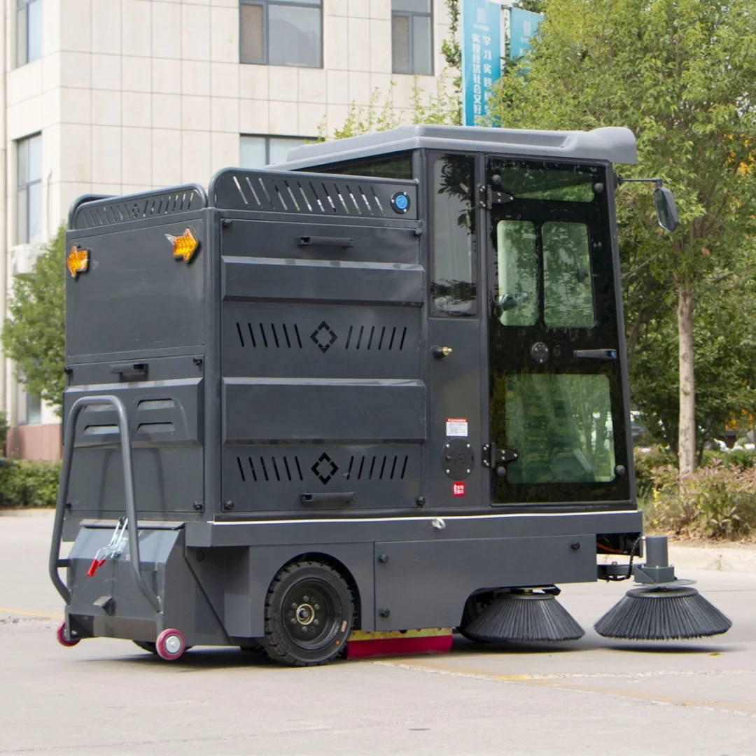 Working Time 8 Hours Electric Battery Ride on Road Sweeper Floor Sweeper 4