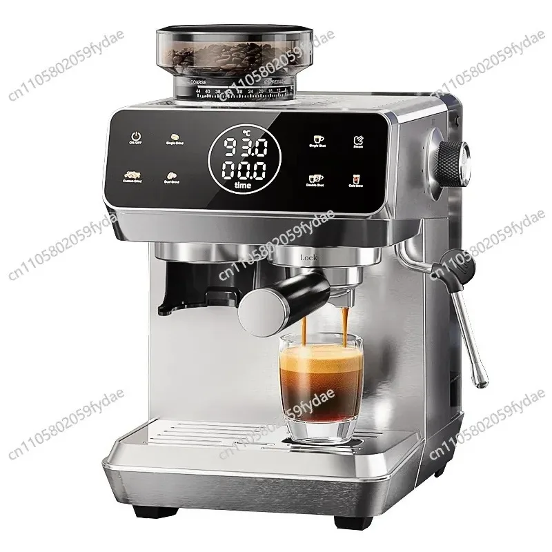 Coffee Machine Household Small Italian Semi-automatic Grinding Integrated Hot and Cold Double Extraction American Coffee