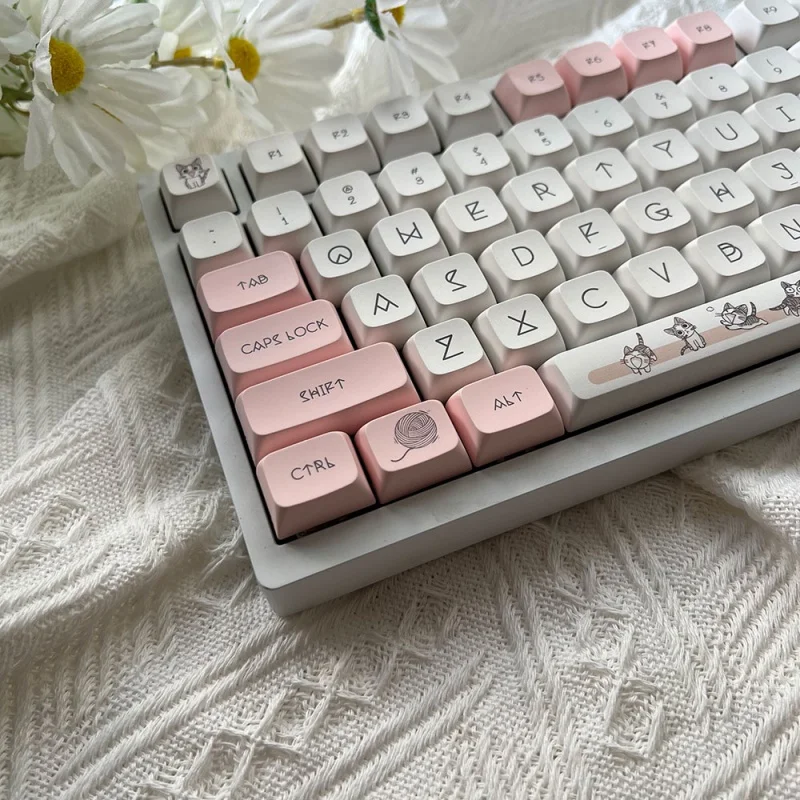 chi's sweet home keycaps xda profile pbt fabric dye sublimation 104/980/87/84/68/64/61