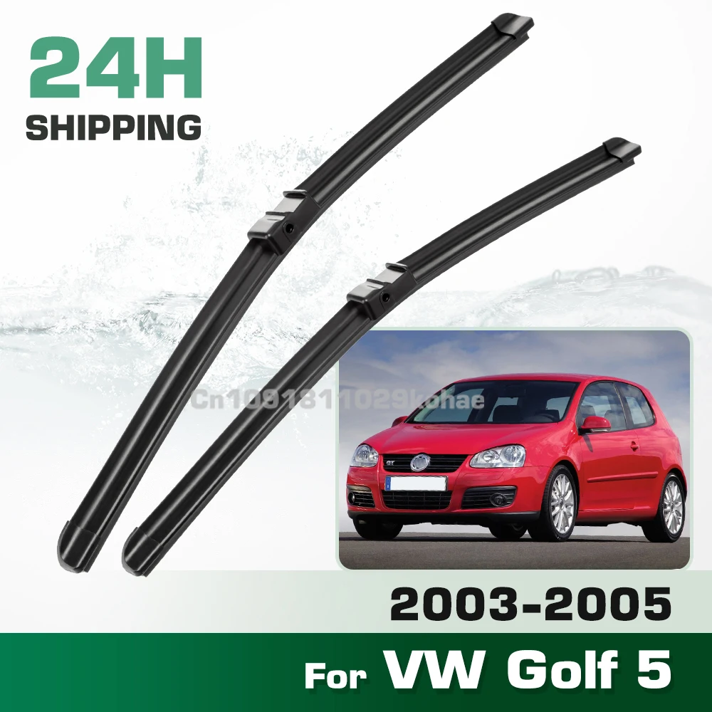 

For VW Golf 5 2003-2005 2004 LHD&RHD Front Wiper Blades Windshield Windscreen Window Brush 24"+19"
