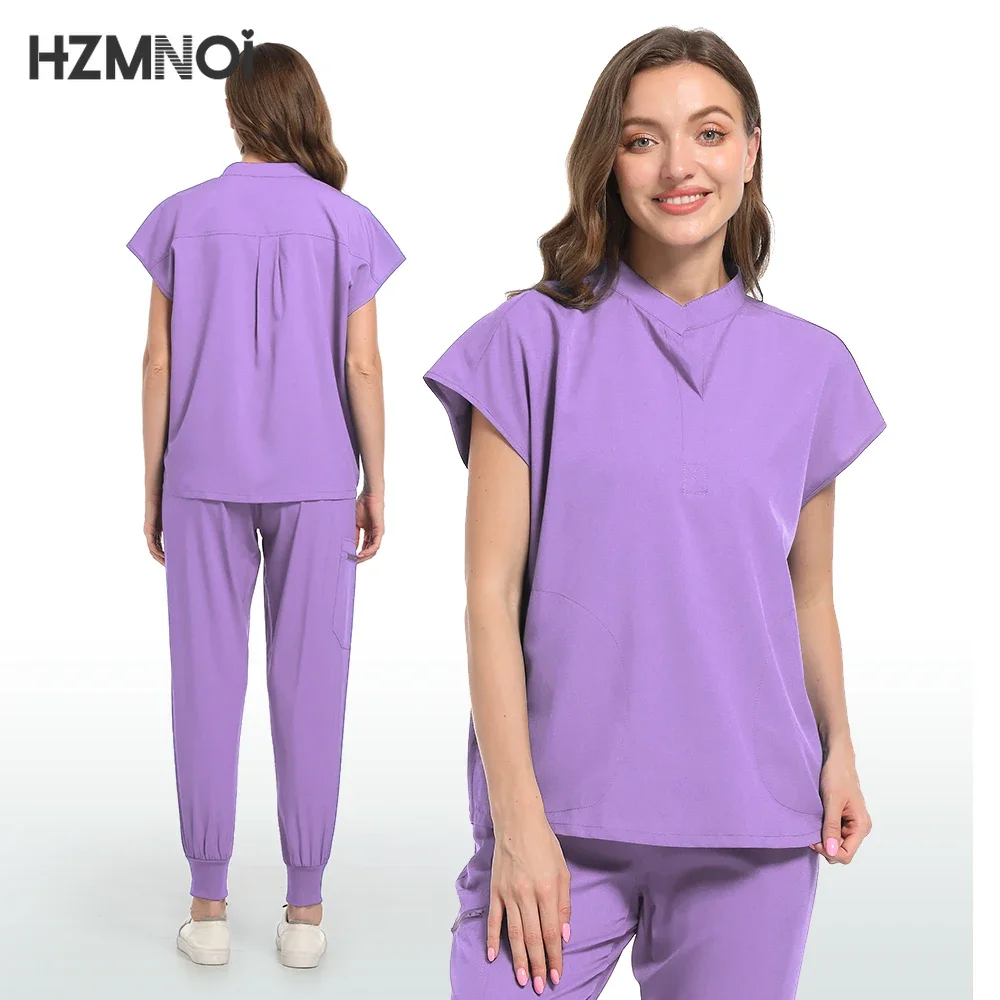 High Quality Unisex Nurse Uniform Men Scrubs Set Beauty Uniform Women Hospital Surgical Suits Dental Clinic Pet Shop Workwear