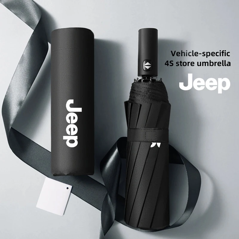 

Jeep Car Emblem Automatic Umbrella Collapsible Sunshade UV Protection For Grand JL JK Renegade Compass Cherokee Wrangler Liberty